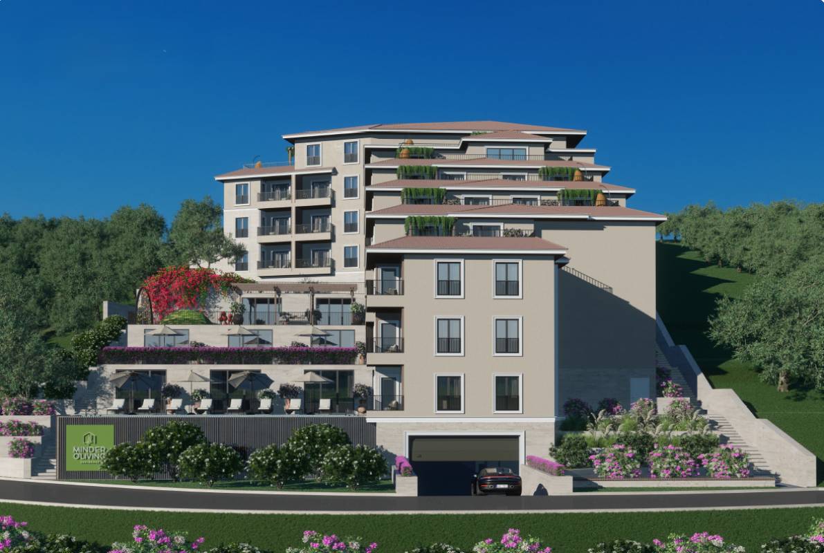 Budva, Beçiçi, bir odalı daire 42m²